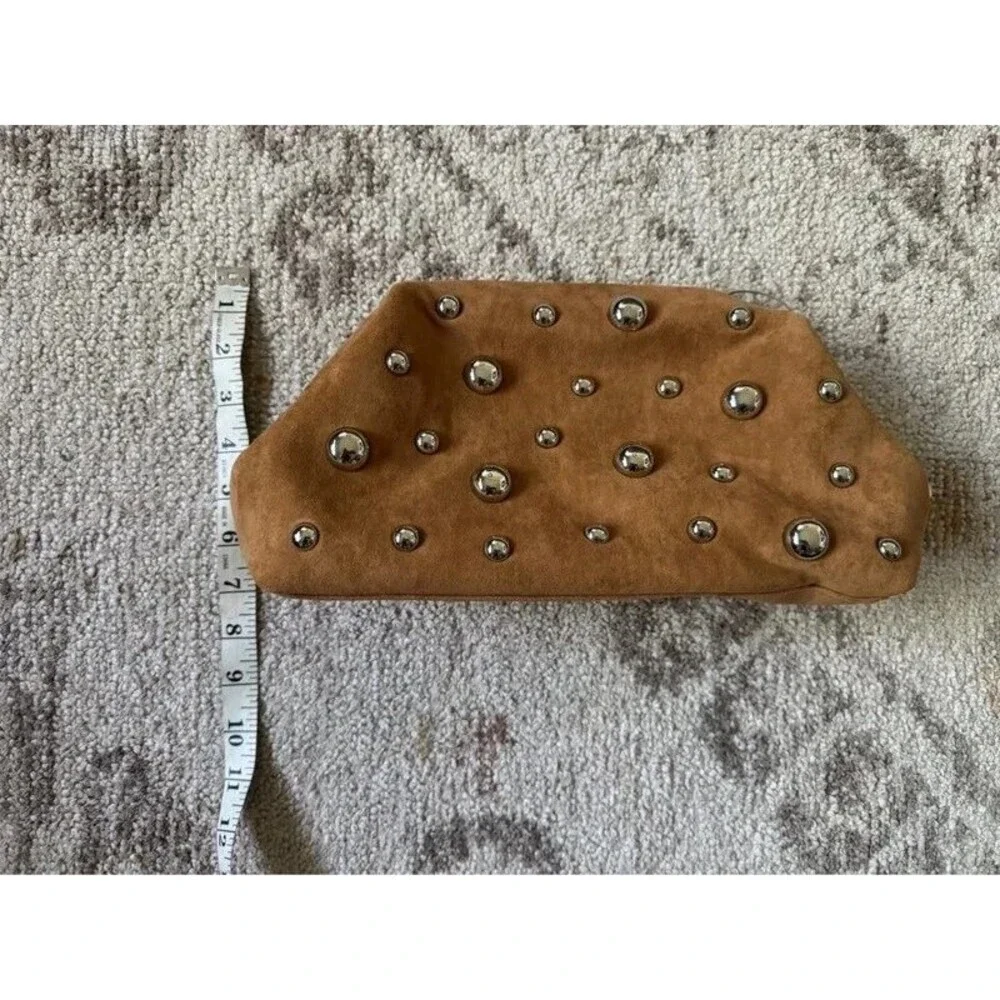 A New Day Studded Oversized Clutch in brown